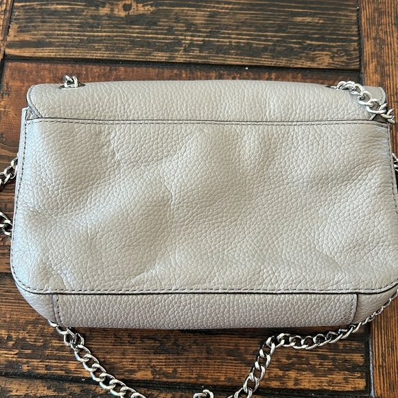 Michael Kors Gray Structured Shoulder Bag with Chain Strap - Picture 11 of 14